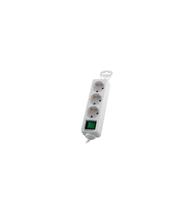 S-Link SPG-F03 1.5m 306 Joule Flat Soket 3G1.0mm Tam Bakır Bakır 3lü Akım Korumal Priz Çoklayıcı