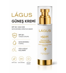 Güneş Kremi LÁGUS SPF 50+ UVA/UVB Suya Dayanıklı Koruyucu Bakım