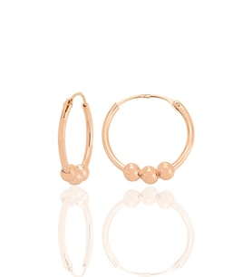 Gümüş rose 16 mm italyan toplu halka küpe  SGTL12756ROSE