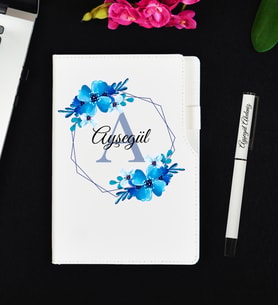 İş Arkadaşına Hediye Kişiye Özel Defter ve Roller Kalem Hediye Seti