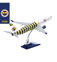 Zekupp Boeing 737-800 1/100 Ölçek Fenerbahçe Lisanslı Çubuklu Tasarım Maket Uçak  (UCK0191)
