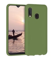 Samsung Galaxy A30 İnce Mat Silikon Kılıf Yeşil