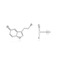 Serotonin Mutluluk Hormonu Beyaz Gümüş Küpe