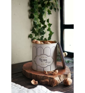Yuvarlak Metal Saklama Kabı, Erzak Saklama Kabı 14 X 15 Cm, 2.1 Litre