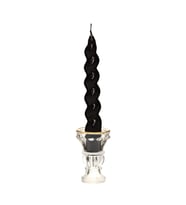 2li Twirl Glow Siyah Şamdan Mum Seti (18 cm)