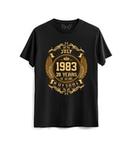 Vintage Gold Awesome Series July 1983 Siyah Tshirt