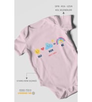 Dad mom me sweet family Kısa Kollu Bebek Body %100 Pamuk