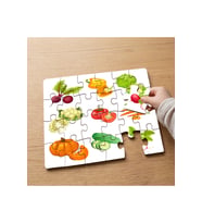 Sebzeleri Tanıyalım Tasarımlı 24 Parça Ahşap Çocuk Puzzle MPK0183