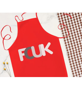 BK Gift Fcuk Tasarımlı Kırmızı Mutfak Önlüğü Aşçı Hediyesi, Arkadaşa Hediye-7