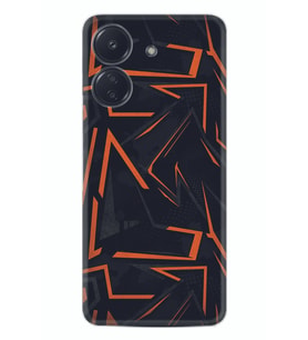 Xiaomi Redmi 13c Kılıf Silikon Desen Özel Seri Zigzaglar 1651