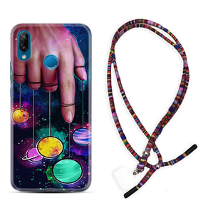 Huawei P20 Lite Mate 10 20 Lite Pro P40 Lite KılıfBoyun Asklı Rasta Silikon Finger planet 1740