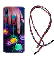 Huawei P20 Lite Mate 10 20 Lite Pro P40 Lite KılıfBoyun Asklı Rasta Silikon Finger planet 1740