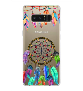 PrintiFy Samsung Galaxy Note 8 ile Uyumlu 1mm Slim Fit Nazar Boncuğu 6 Baskılı Şeffaf  Kılıf
