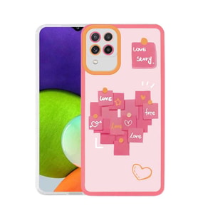 Galaxy A22 4G Kılıf Zore M-Fit Desenli Kılıf Love Story No2