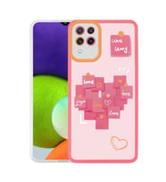 Galaxy A22 4G Kılıf Zore M-Fit Desenli Kılıf Love Story No2