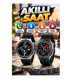 Dokunmatik Ekranlı Akıllı Saat Sesli Görüşme Sağlık ve Spor Takibi