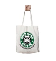 Star Wars Coffee Logo iki Taraf Kalıcı Yıkanabilir Okul Plaj Omuz Bez Çanta