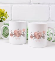 BK Gift Kişiye Özel İsimli Sevgililer Günü Tasarımlı İkili Kupa Bardak-35