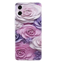 Samsung Galaxy A07 (SM-A075F) Kılıf Boutique Baskılı Resimli Mor Güller Pcode -029