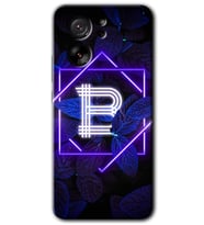 Xiaomi Mi 13T Kılıf HD Desen Baskılı Arka Kapak - Dark Neon Yaprak B Harfi