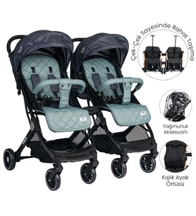 Lorelli Fiorano New Kabin İkiz Bebek Arabası - Trooper (Standart)