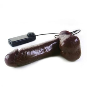 OdinsShop 19,5 cm Gerçekçi Titreşimli Dildo Vibratör Melez Penis