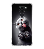 PrintiFy Xiaomi Redmi Note 9 Uyumlu Kedi 2 Baskılı Şeffaf Köşe Korumalı Antişok Kılıf
