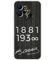 Redmi Note 12 4G Kılıf HD Desen Baskılı Kılıf - Atatürk Ahşap İmza