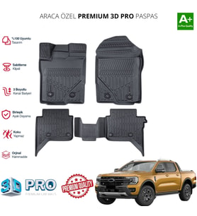 FORD RANGER ARACA ÖZEL 3D PASPAS ARACA ÖZEL 2023 2024 2025