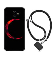 Samsung J6 Plus J7 Prime J7 Pro M20 Kılıf Boyun Askılı Silikon Red Moons 1747