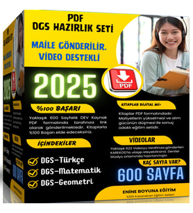 2025 DGS Hazırlık Seti (Video Destekli PDF Ders Notları)