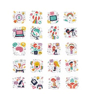 Bilim Sticker Set  20 Parça Telefon, Tablet, Defter, Laptop Sticker