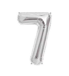 Benim Marifetlerim 7 Rakamı Gümüş Folyo Balon 16 inch 40 cm