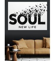 Soul New Life Kuş Sürüsü Dekoratif Kanvas - Mdf Ahşap Tablo
