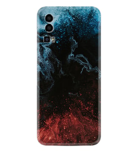 General Mobile Gm 23 Kılıf Resimli Desenli Baskılı Silikon Red Blue Black Abstact 1386