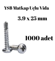 Matkap Uçlu Akıllı Vida YSB 3.9x25 1000'li Kutu Yıldız Silindir Başlı
