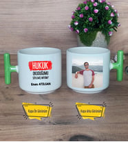  Hukuk Okuduğumu Söylemiş Miydim  Kupa Bardak Fotoğraflı T Yeşil Kulplu Hukuk Öğrencisine Hediye