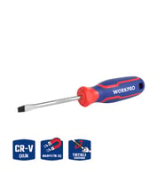 WORKPRO WP221016 5.5x100mm CR-V Manyetik Profesyonel Düz Tornavida