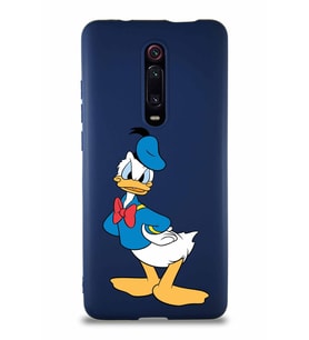 Xiaomi Redmi K20 Pro Soft Premier Kapak Donald Duck-D Tasarımlı Silikon Kılıf - Lacivert (Şeffaf)