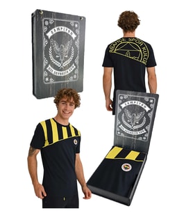 Fenerbahçe ERKEK TRIBUN ÇUBUK BLOKLU TSHIRT LAZER KUTU HEDİYELİ (Lacivert-Kahverengi)
