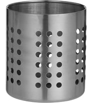 sepeti 'Ordning' Besteckstaender paslanmaz çelik – Kuechenutensilienhalter – 12 cm Çap-13,5 cm Yükseklik, paslanmaz çelik, Gümüş, 14 x 12 x 12 cm