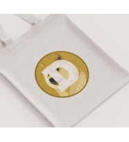 Dogecoin Baskılı Ham Bez Çanta - Kripto Para Severlere Hediye Bez Çanta
