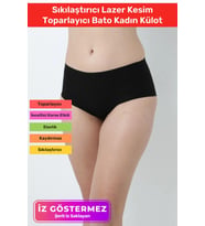 İz Göstermeyen Toparlayıcı Kaymaz Toparlayıcı Sıkılaştırıcı Lazer Kesim Toparlayıcı Bato Kadın Külot (Siyah)