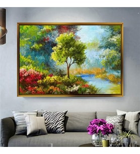 Altın Çerçeveli dekoratif tablo l1795 (Gold)
