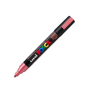 UNİ POSCA SU BAZLI POSTER MARKER 1.8-2.5 METALİK KIRMIZI PC-5M