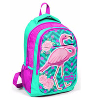 Coral High Yeşil Pembe Flamingo Kız Çocuk İlkokul Ortaokul Sırt Çantası