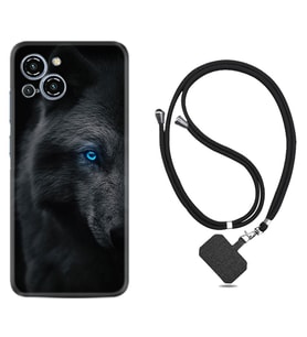 Reeder S23 Max Pro Kılıf Resimli Boyun Askılı İpli Desenli Silikon Series Dark Wolfs 1834