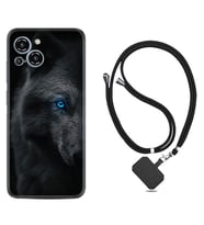 Reeder S23 Max Pro Kılıf Resimli Boyun Askılı İpli Desenli Silikon Series Dark Wolfs 1834