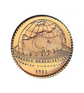 AgaKulche Türkiye Cumhuriyeti Anadolu Medeniyetleri Altın Sikke Coin 