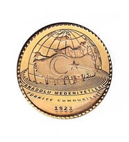 AgaKulche Türkiye Cumhuriyeti Anadolu Medeniyetleri Altın Sikke Coin 